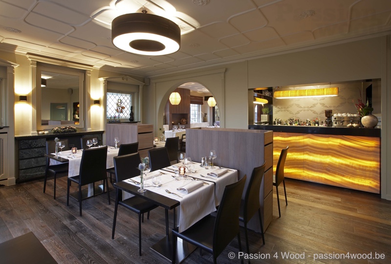 Bistro - Passion 4 Wood - lampe suspension et plafonier en bois placage - restaurant - Donut - Tube3 - Glow
